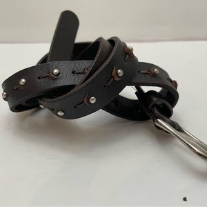 Dark brown leather belt size large